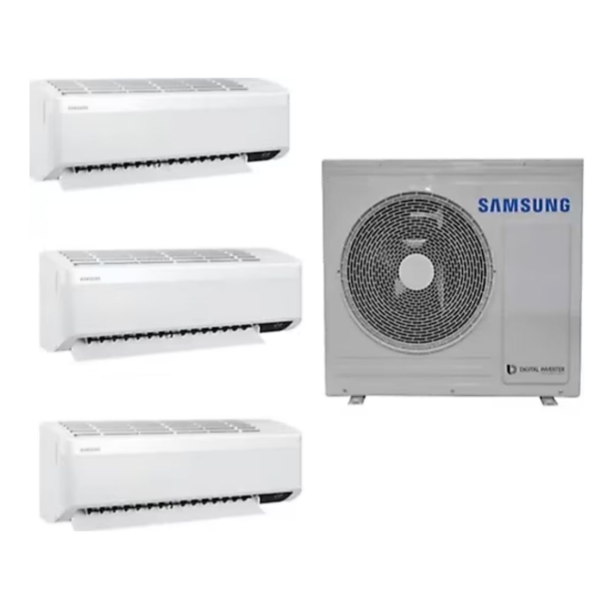 Samsung Wind Free Multi 1+3 Sistem (AJ100TXJ5KH/EA) 10 kw Dış 9+12+24 Btu İç Ünite Duvar Tipi Klima