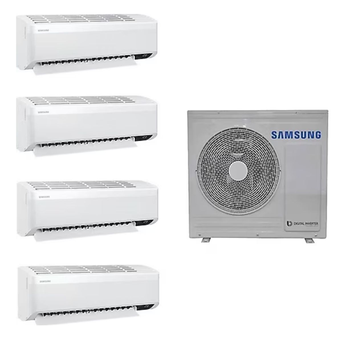 Samsung Wind Free Multi 1+4 Sistem (AJ100TXJ5KH/EA) 10 kw Dış 7+12+12+24 Btu İç Ünite Duvar Tipi Klima